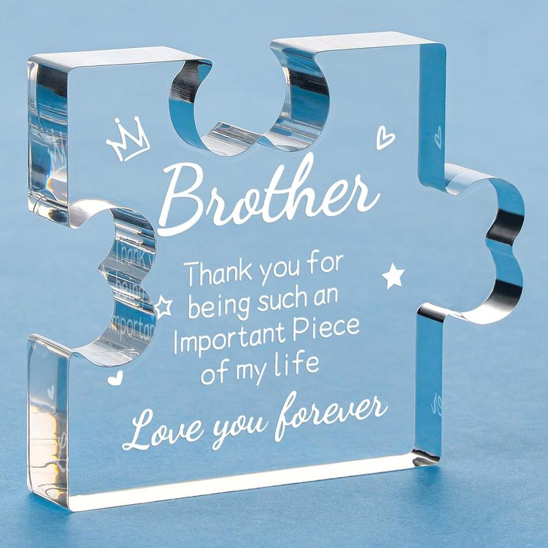 Gifts for Men Boys  Plaque - Christmas Fathers Day Birthday Gifts for Brother 3.35 x 2.76 Inch Desk Decorations - Brother Son Nephew Grandson Graduation Gifts from Sister