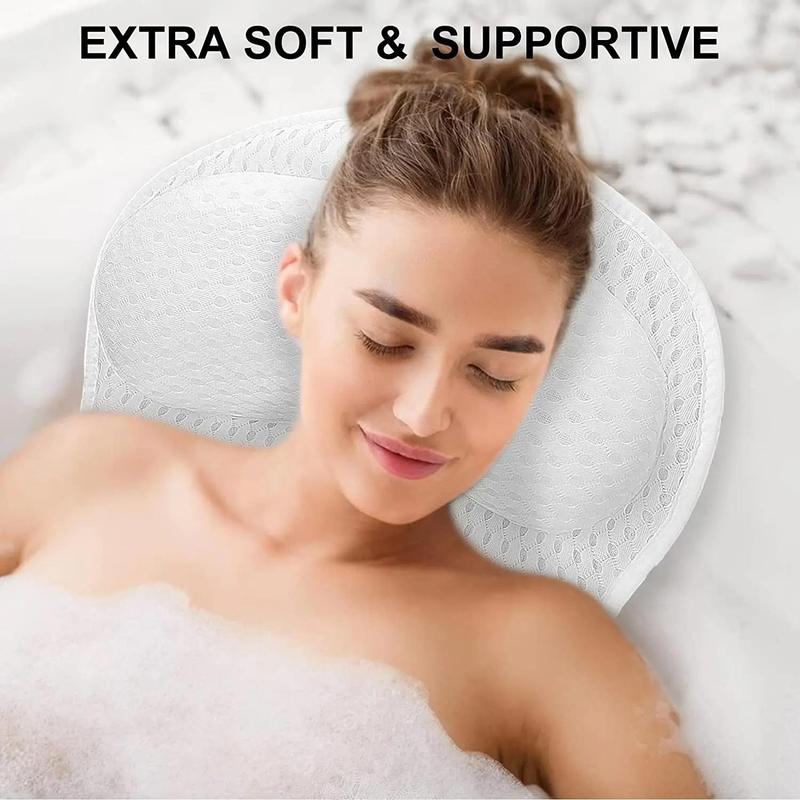 Octopus Design Bath Pillow, Anti-slip Shower Neck Pillow, Soft 4D Mesh Pillow For Bathroom, Summer Gift