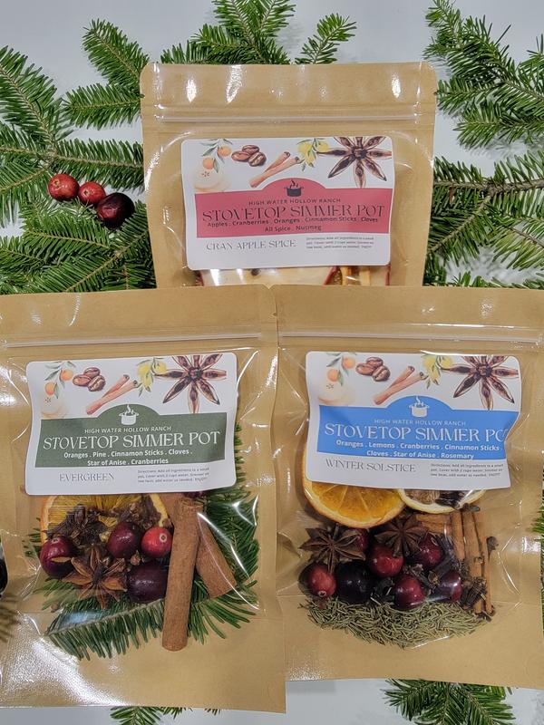 Winter Collection Simmer Pot Kits - Perfect for Gifts & Holiday Scents