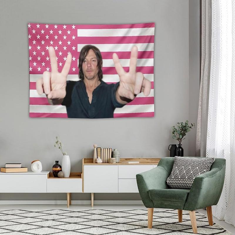 Daryl American Star Tapestry Dixon Flag Norman Tapestry Suitable for College Dormitory Cave Bedroom Living Room Office Party Decoration Fans Gift