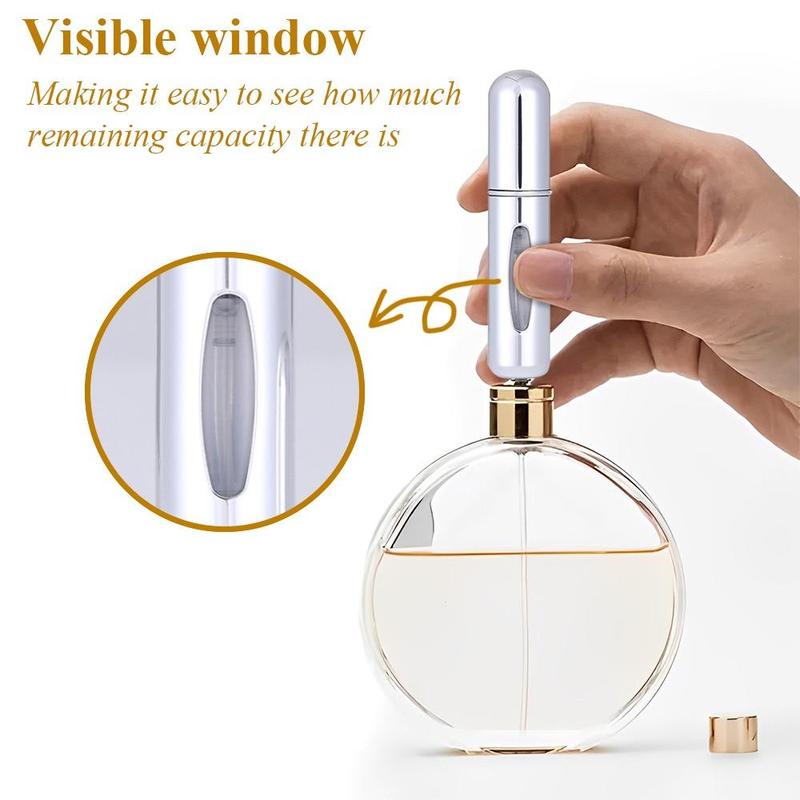 3pcs 5ml Portable Travel Perfume Bottle, Reusable Refillable Press Spray Bottle, Pocket Size Perfume Atomizer, Empty Spray Bottle Mist Spray Bottle