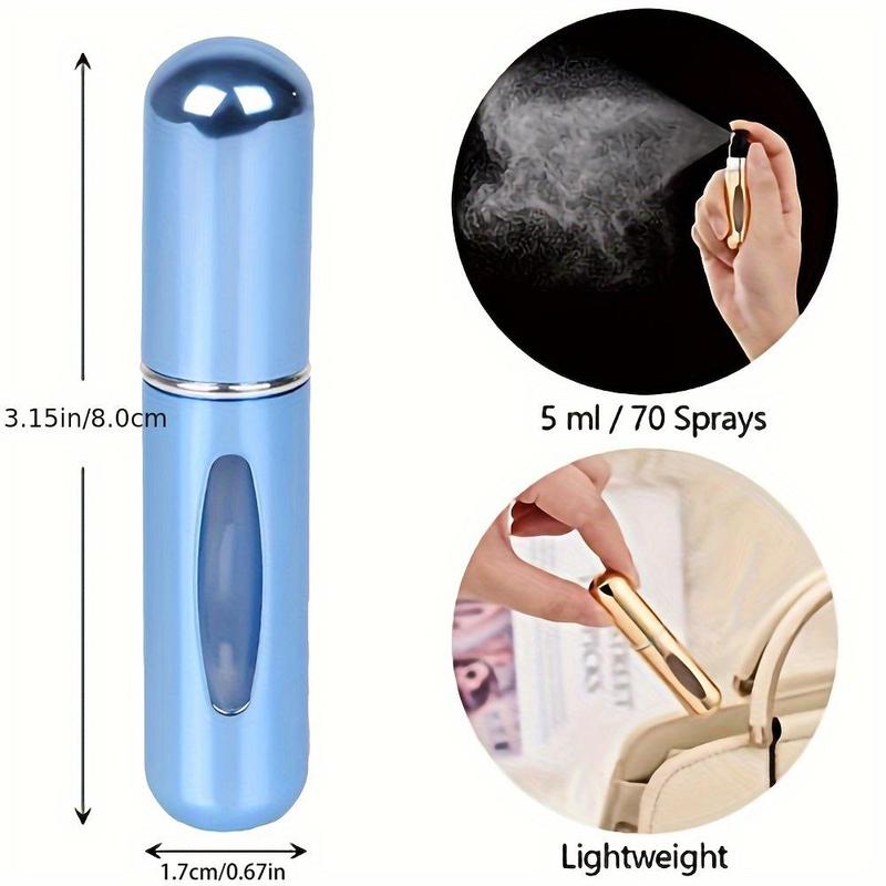 5ml Portable Perfume Spray Bottle, 10pcs Refillable Perfume Atomizer, Multi-use Perfume Dispenser Bottles for Travel, Daily Use