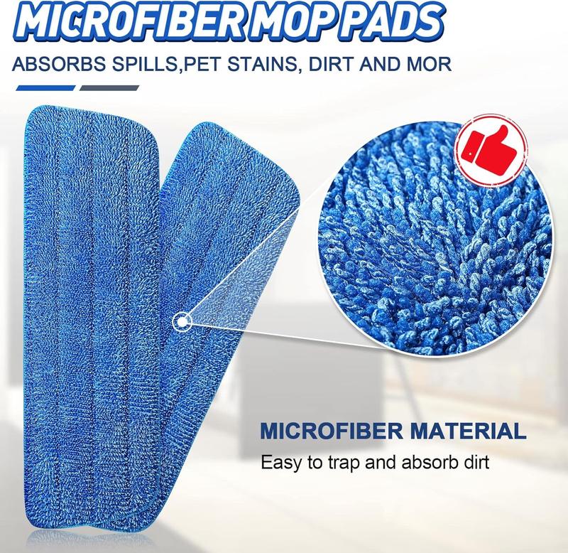 16 count Microfiber Mop Pads Compatible with Bona Mop Replacement Pads 16.5