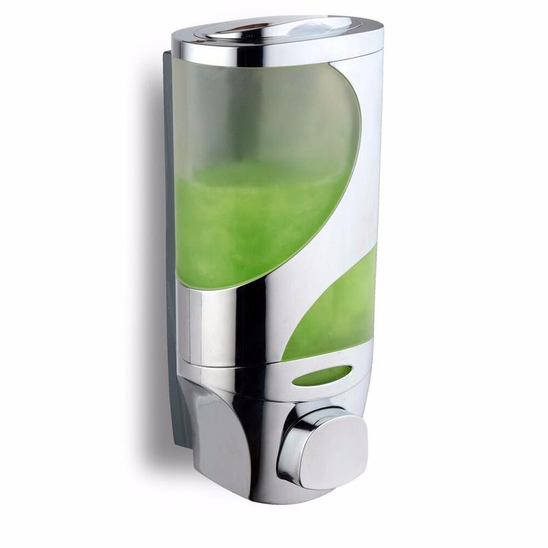 Soap Dispenser Bathroom Wall Mount Shower Shampoo Lotion Container Holder System  Plastic Boxes Installation Pump