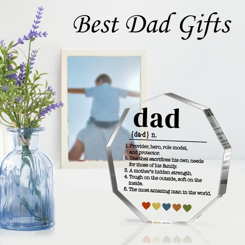 Dad Gifts from Daughter Son Wife  Dad Ever Gifts Fathers Day Birthday Christmas Gifts for Father Stepdad Bonus Dad Single Dad  Dad Daddy Dad Definition  Decorative Signs Plaques