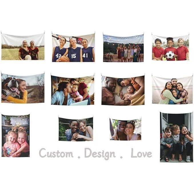 Custom Tapestry Upload Images Banners and Signs Customize For Bedroom 37 *29 inch Horizontal