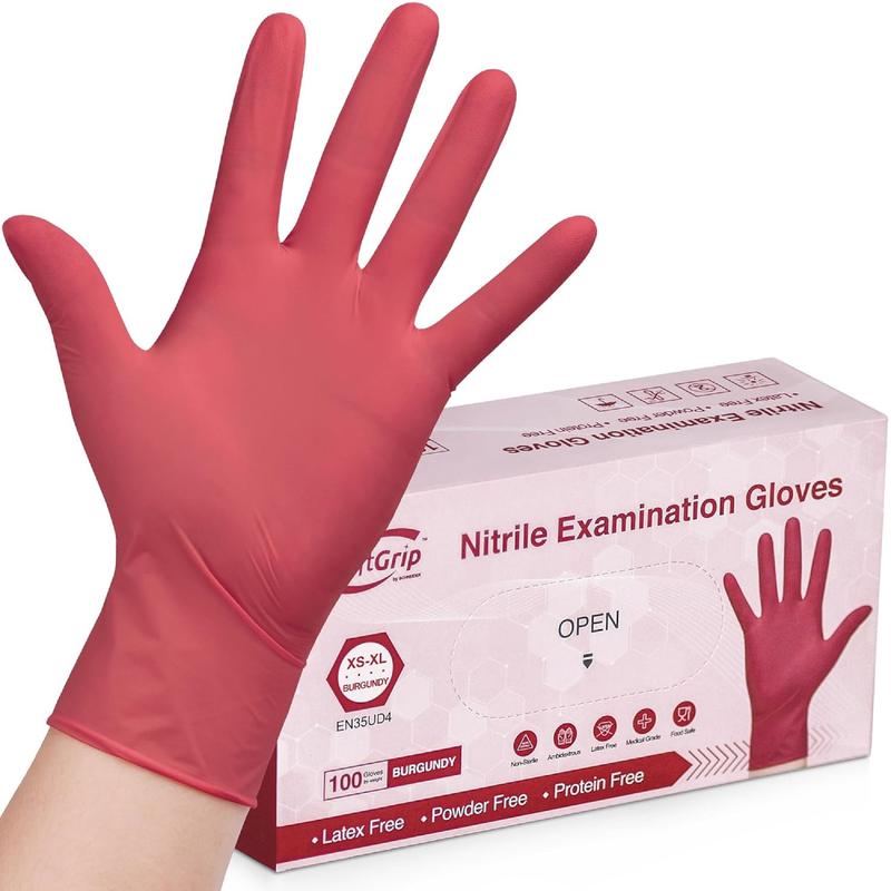 100pc SwiftGrip Disposable Nitrile Exam 3-mil Latex Free Medical Cleaning Food-Safe Gloves