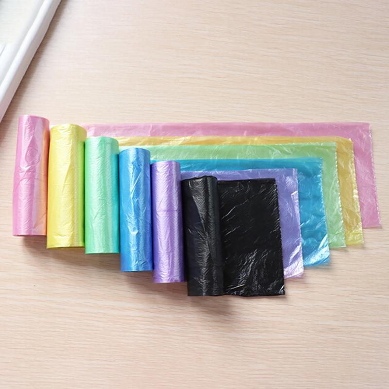 Warkul 5 Rolls Garbage Bag Thicken Multi-purpose Disposable Flat Opening Large Capacity Trash Bag for Home Kitchen Bin