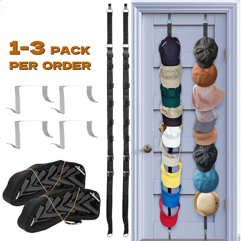 16 Hooks Baseball Cap Hat Closet Rack Wall Door Hanger Holder Storage Organizer