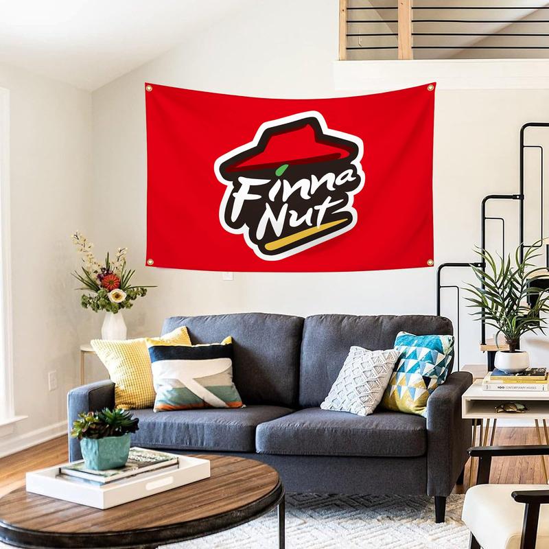 Finna Nut Banner Flag Fun Banner 3X5 Feet Home Decoration Tapestry Bedroom, Living Room, University Dormitory Decoration Available for Indoor and Outdoor Use