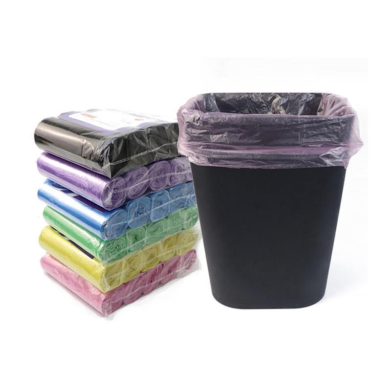 Warkul 5 Rolls Garbage Bag Thicken Multi-purpose Disposable Flat Opening Large Capacity Trash Bag for Home Kitchen Bin