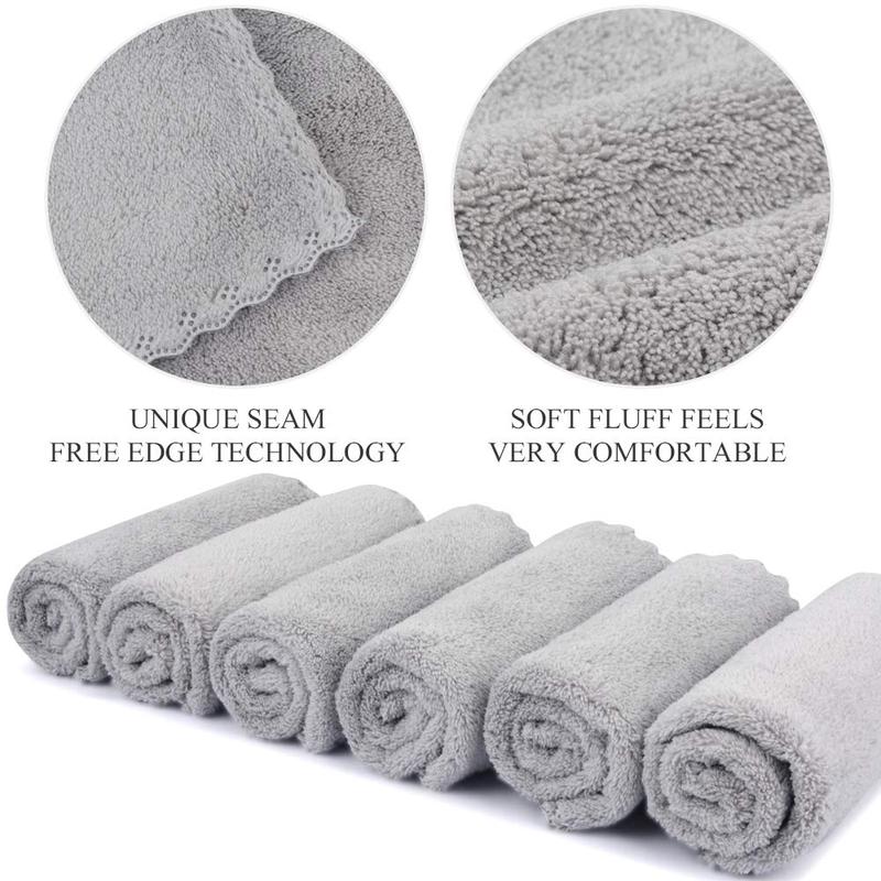 Reusable Makeup Remover Facial Cleansing Towel, 6 Counts Soft Face Washcloth, Travel Makeup Washcloths, Skincare Tools for Women