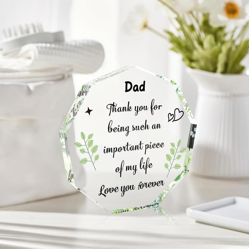 Fathers Day Dad Gifts for Dad Acrylic Fathers Day Dad Gifts from Daughter Son Wife Dad Fathers Day for Dad for Dad Gifts for Dads Birthday Gifts for Dad Birthday Gifts from Daughter Decor Ornaments Christmas Room