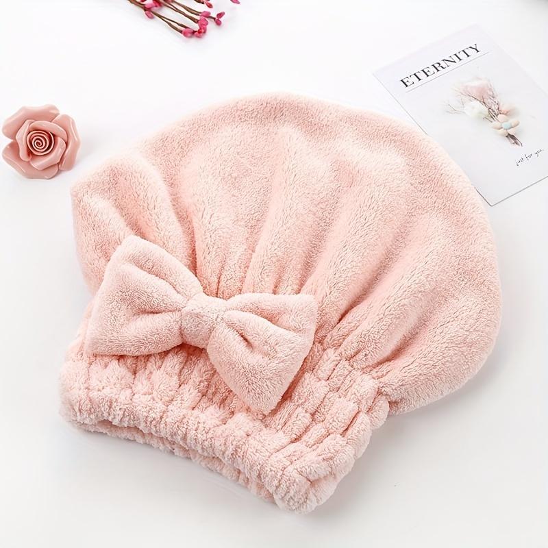 Absorbent Hair Towel, 1 Count Coral Fleece Dry Hair Shower Cap, Thickened Hair Cap For Bathroom Shower