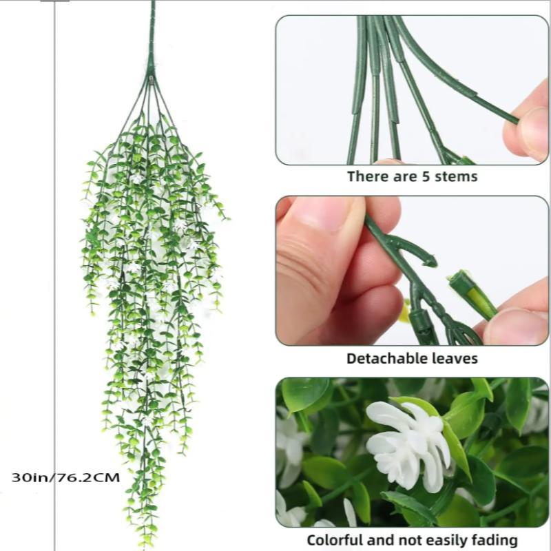 Artificial Hanging Plant (2 Counts), Fake Detachable Wall Decor Plant, Outdoor Wedding Decoration, Home Decor Supplies