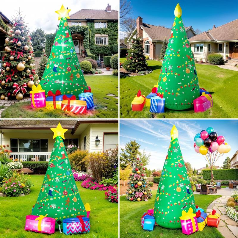 Christmas inflatable decorations -Inflatable Christmas Tree Decoration with LED Lights, suitable for outdoor, outdoor courtyard door decoration