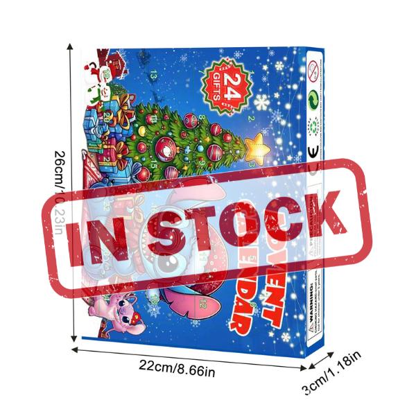 2024 New St1tch Advent Calendar Box, 24-Day Christmas Countdown Blind Box, Cute St1tch Holiday Gift, Perfect Gift For Xmas Pack Plastic