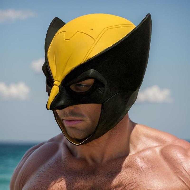 Wolverine Mask, 1 Count Superhero Mask, Durable Latex Cosplay Mask for Movie Role Playing, Party, Festival Decor