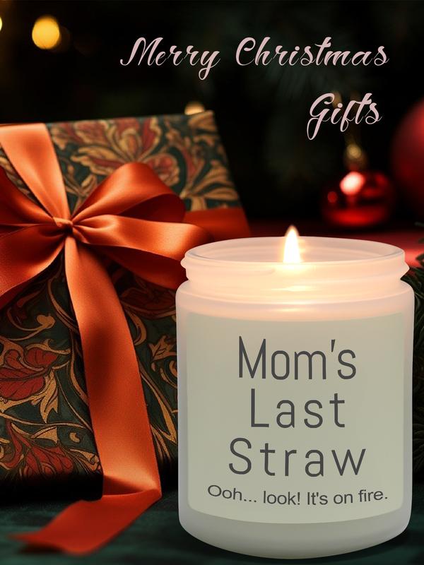 Mom Candle Gifts for Mom Gifts for Mothers Day from Daughters - 7oz Funny Christmas Gifts for Mom’s Last Nerve Pink Lavender Scented Candle - Xmas Mom Presents for Mom Who Has Everything from Son holiday candle