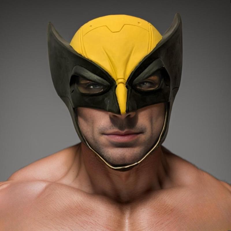 Wolverine Mask, 1 Count Superhero Mask, Durable Latex Cosplay Mask for Movie Role Playing, Party, Festival Decor