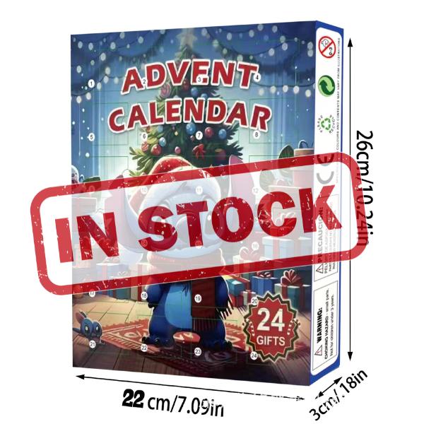 2024 New St1tch Advent Calendar Box, 24-Day Christmas Countdown Blind Box, Cute St1tch Holiday Gift, Perfect Gift For Xmas Pack Plastic