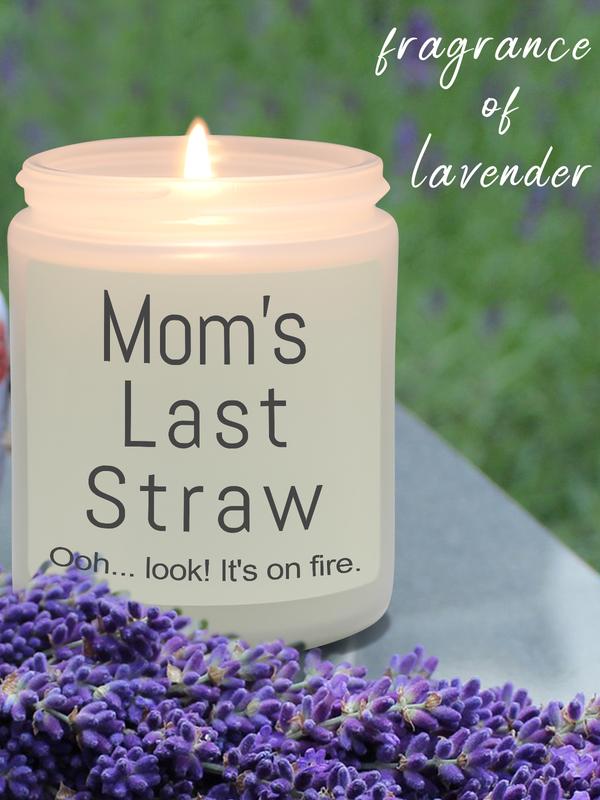 Mom Candle Gifts for Mom Gifts for Mothers Day from Daughters - 7oz Funny Christmas Gifts for Mom’s Last Nerve Pink Lavender Scented Candle - Xmas Mom Presents for Mom Who Has Everything from Son holiday candle