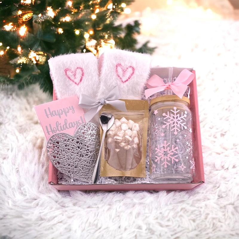 Christmas Gift Box for Friends, Holiday Gift Set, Holiday Gift Box, Hot Chocolate Gifts, Care Package For Her, Christmas Gifts for Her