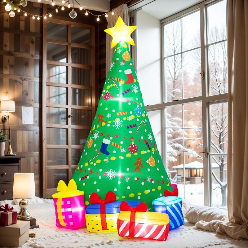 Christmas inflatable decorations -Inflatable Christmas Tree Decoration with LED Lights, suitable for outdoor, outdoor courtyard door decoration