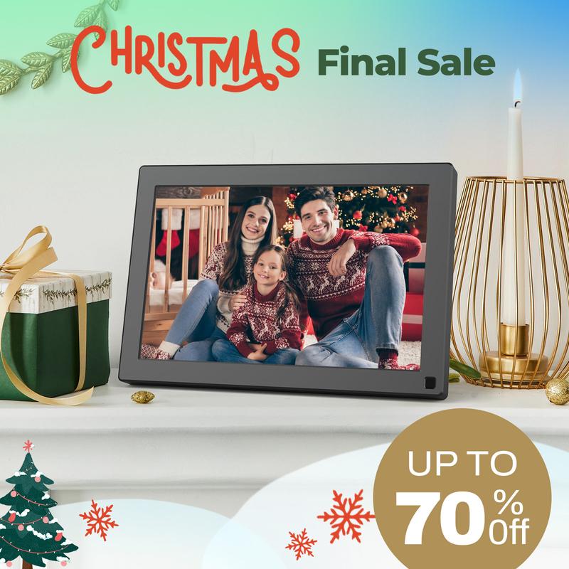 BSIMB 10.1 Inch Digital Picture Frame, WiFi Digital Photo Frame Smart Photo Frame Electronic with 32GB Memory 1280x800 HD, Touchscreen, Motion Sensor, Auto-Rotate, Share Photos Videos via App Email