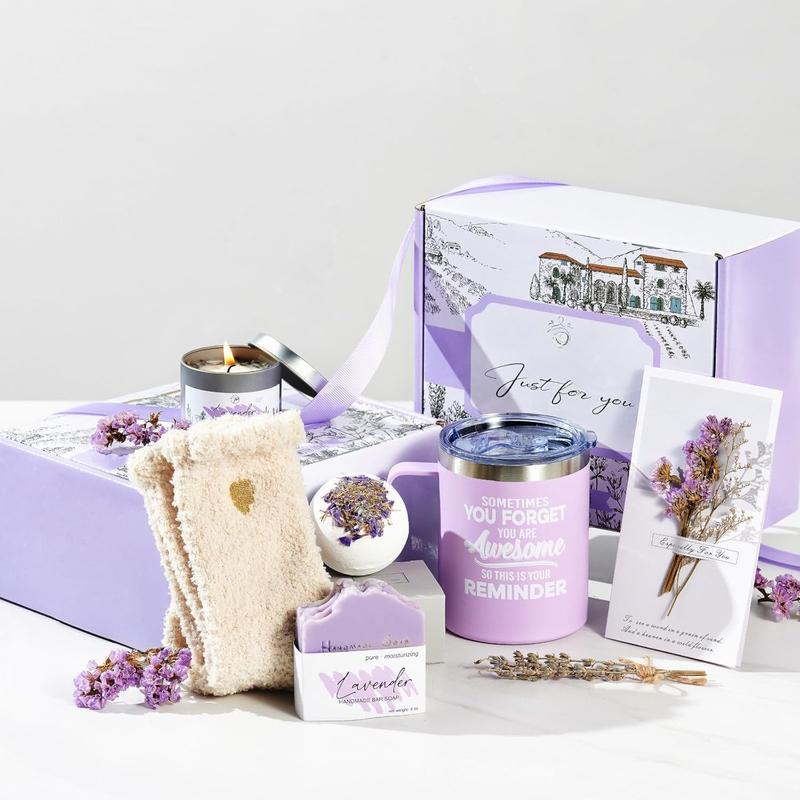 Birthday Gifts for Women Who Have Everything Thanksgiving Gift Christmas Gifts Inspirational Gifts Lavender  Gift Basket Set for Mom Sister Wife Girlfriend Nurse Coworker  Friend Gifts