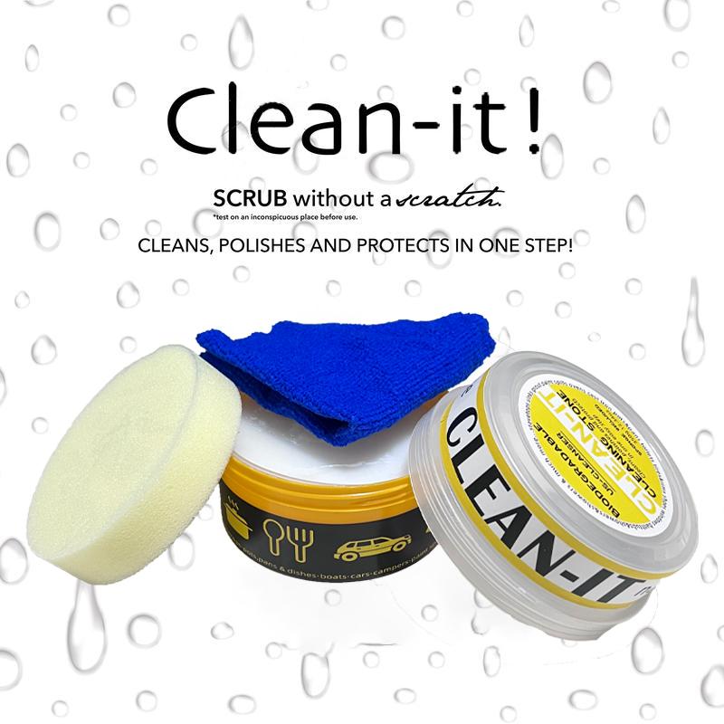 Clean-it！US-Cleanser. Eco-friendly Cleaning Stones Cleaning Household.water stains, cleaning supplies tips, cleaning powder, melamine sponge, glass cleaners ，White Shoe - Total Leather Product Protection， All-Purpose Grill Cleaner， bowl rust stain remover