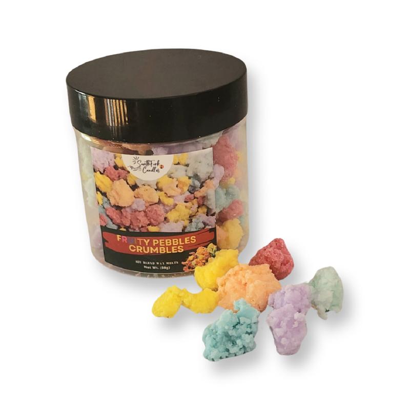 Fruity Pebbles Crumbles Wax Melt with 50g of wax melt crumbles