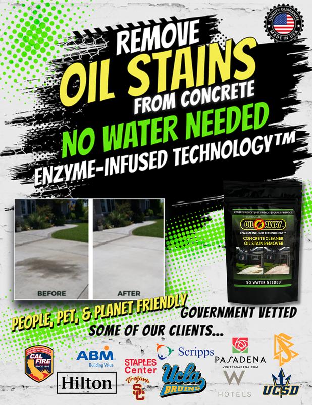 Oil Away The Original Waterless Concrete Cleaner | Enzyme Infused Technology Household Cleaning