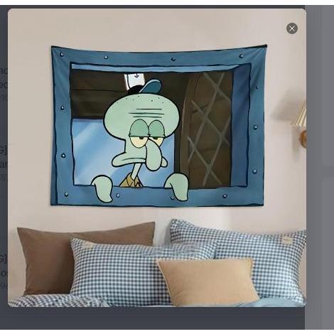 Cartoon back morning wall tapestry wall decoration background cloth bedroom dormitory rental room hanging wall tapestry