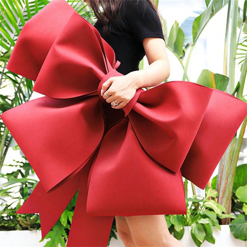 Oversized Bow (DIY Kit) Christmas Valentine's Day Mother's Day Women's Day Wedding Anniversary Birthday Party Backdrop Wall Decor, Living Room Decoration, Public Place Photo Frame Backdrop