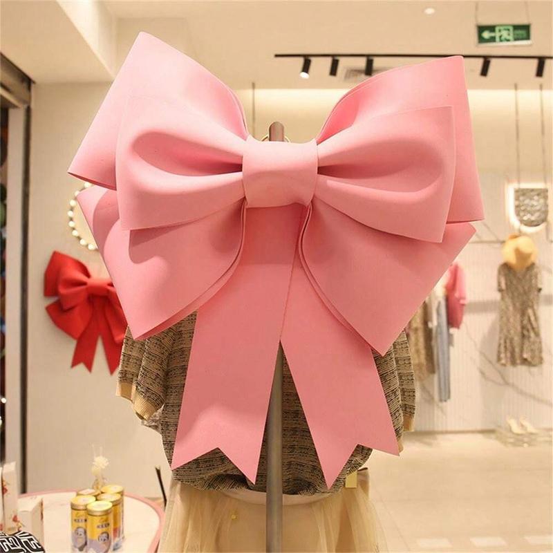 Oversized Bow (DIY Kit) Christmas Valentine's Day Mother's Day Women's Day Wedding Anniversary Birthday Party Backdrop Wall Decor, Living Room Decoration, Public Place Photo Frame Backdrop