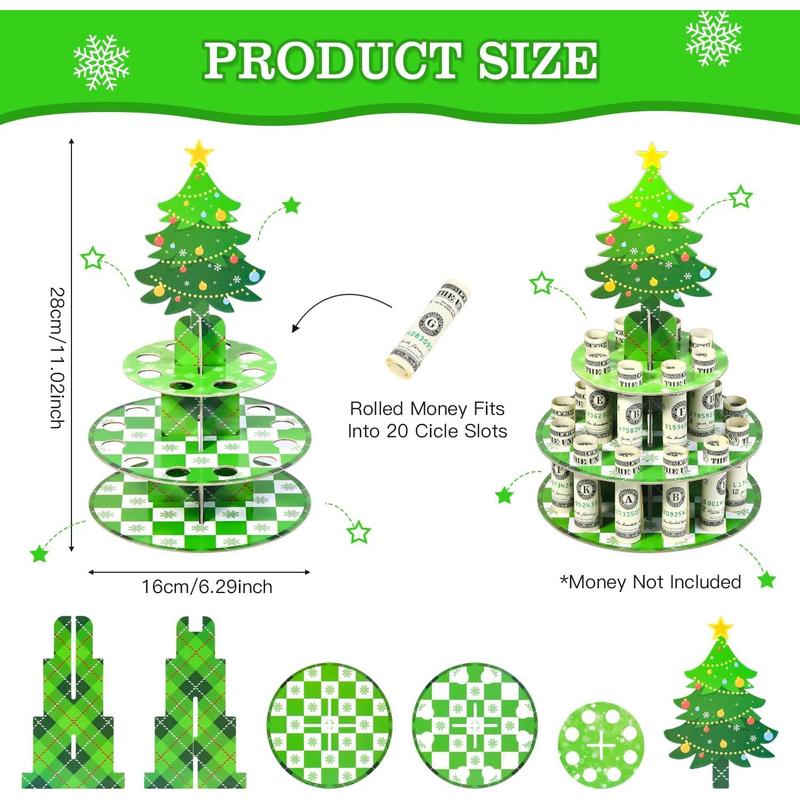 Christmas Money Holder for Cash Gift, Christmas Gifts Money Box Cash Cake for Christmas Gift Xmas Money Gift (Christmas Tree)