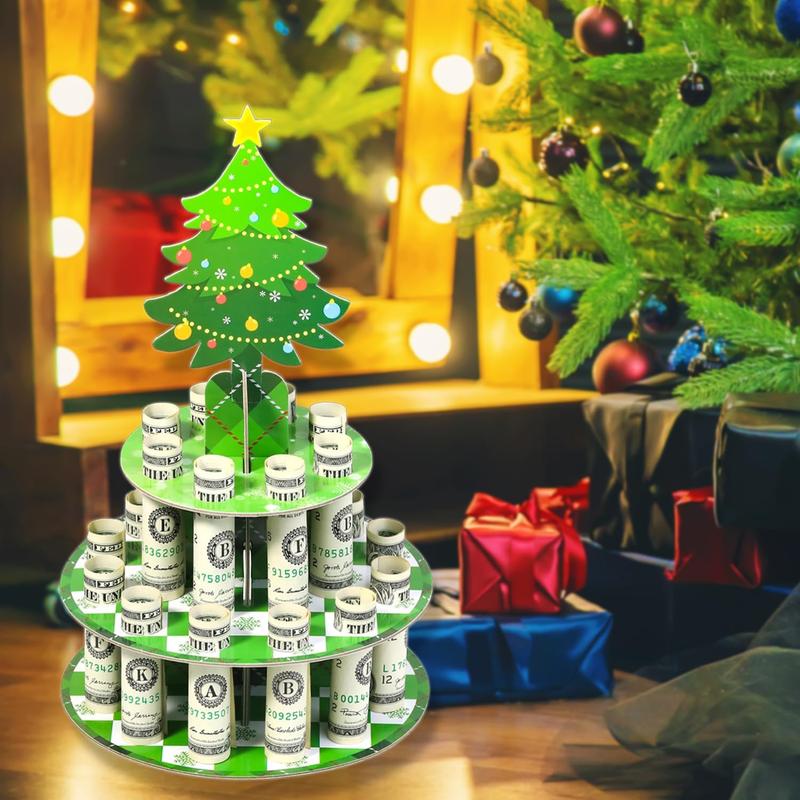 Christmas Money Holder for Cash Gift, Christmas Gifts Money Box Cash Cake for Christmas Gift Xmas Money Gift (Christmas Tree)