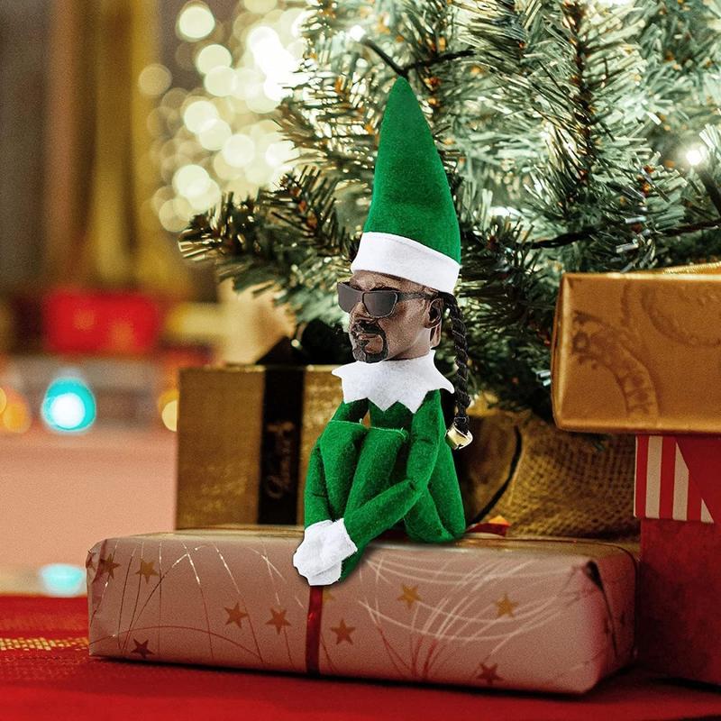 Snoop on a Stoop Christmas Plush Doll, Christmas Elf Doll ,  Hip Hop Doll, Christmas Tree Decoration Felt  christmas  elves elf  on  the shelf christmas  toy box friend tacky christmas decor christmas decorations ornaments home gift