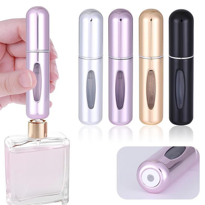 5ML Refillable Perfume Bottle, 4 Counts Mini Portable Perfume Atomizer, Travel Perfume Bottle, Travel Bottle, Travel Essentials