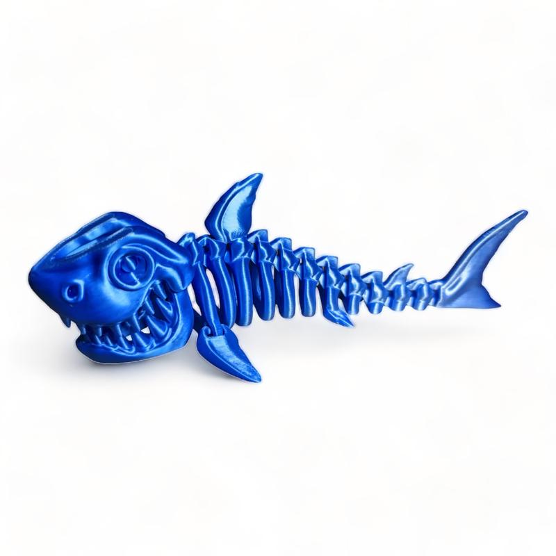 Flexi 3D Printed Shark! - Moves and articulates - Mouth opens! - Hours of fun! - Figurine Decor