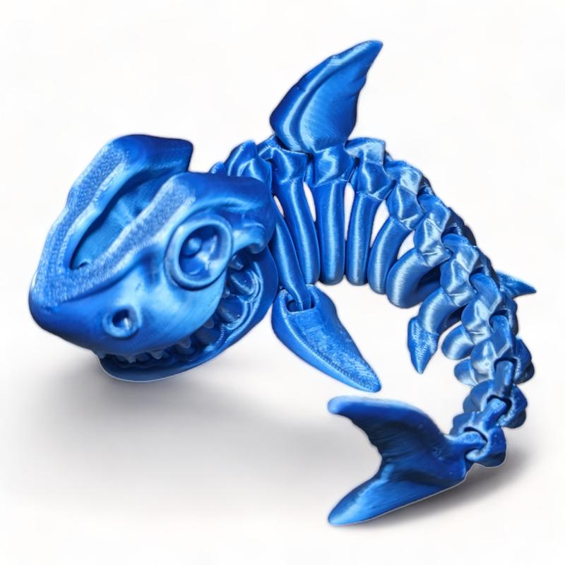 Flexi 3D Printed Shark! - Moves and articulates - Mouth opens! - Hours of fun! - Figurine Decor