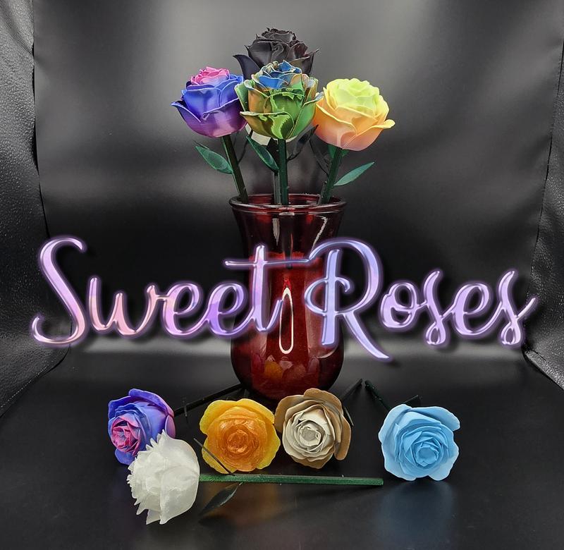 Sweet Romantic Roses ~ 3D Printed Display