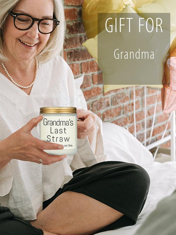 Grandma Candle Gifts for Grandma Gifts for Mothers Day from Granddaughter Grandson - 7oz Grandma’s Last Nerve Lavender Scented Soy Candle - Christmas Birthday Gift for Grandma from Grandkids soy wax party gift