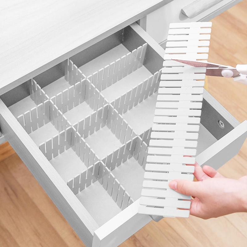 Adjustable Drawer Separator for Dresser for Bedroom, 4pcs Free Combination Drawer Organizer Divider, Storage Organizer for Home