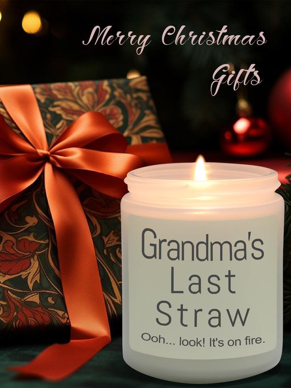 Grandma Candle Gifts for Grandma Gifts for Mothers Day from Granddaughter Grandson - 7oz Grandma’s Last Nerve Lavender Scented Soy Candle - Christmas Birthday Gift for Grandma from Grandkids soy wax party gift