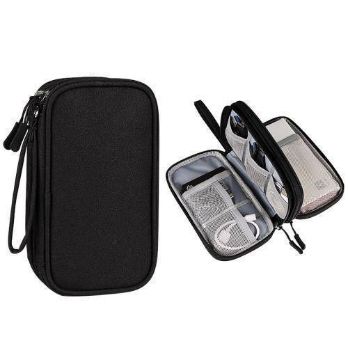 Portable Multi-grids Storage Bag, Waterproof Travel Cable Bag, Travel Storage Organizer, Cable Organizer for Home Office  Gift Case Hand Lightweight clothes storage Pouch Smooth