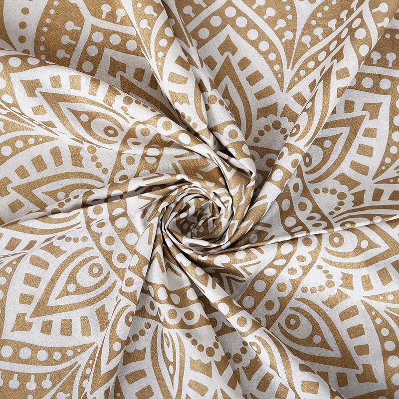 White Gold Mandala Tapestry For Bedroom- Aesthetic Tapestry - Indie Wall Tapestry Hippie Room Decor - Boho Tapestrys -Trippy Small Tapestry Wall Hanging