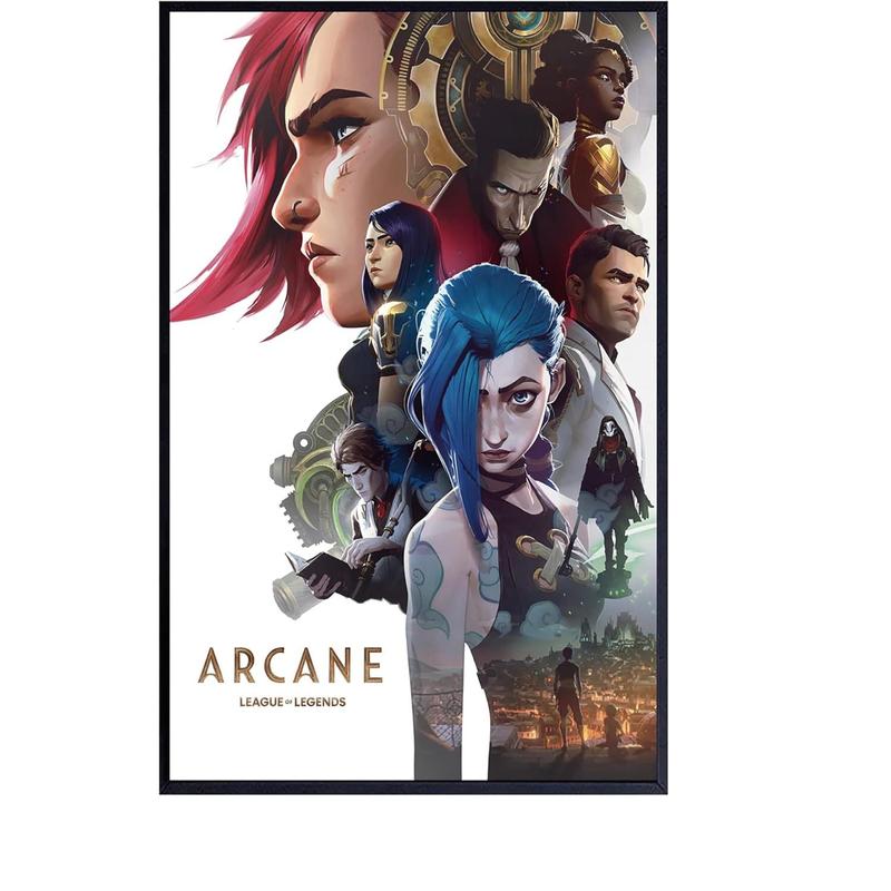 Christ-EZ Anime cartoon Arcane League of Legends Movie Poster Cool Wall Decor Art Print posters for room aesthetic - Matte Poster Frameless Gift 16x24inch(40x60cm) No frame