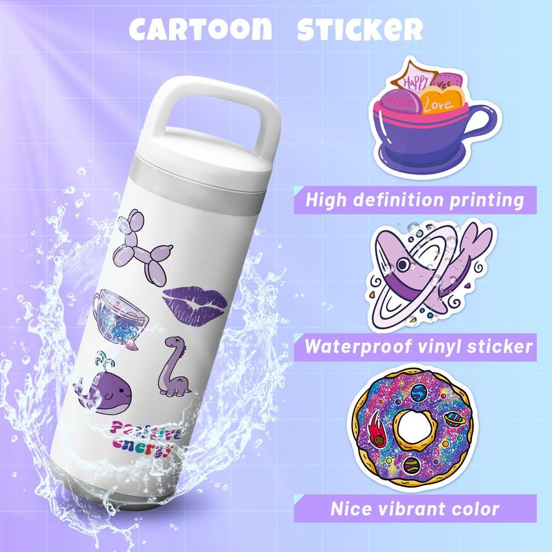 50pcs Cartoon Pattern Graffiti Sticker, Waterproof Decorative Sticker For Water Bottle, Laptop, Phone, Luggage, Skateboard